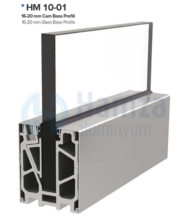 HM 10-01-16-20mm Glass Plinth Profile
